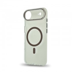 Husa spate pentru iPhone 17 Air Berlia Sheen Magsafe - Transparent/Maro