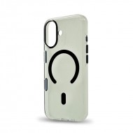 Husa spate pentru iPhone 17 Berlia Sheen Magsafe - Transparent/Negru