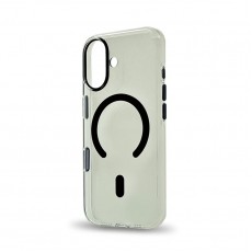 Husa spate pentru iPhone 17 Berlia Sheen Magsafe - Transparent/Negru