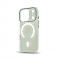 Husa spate pentru iPhone 17 Pro Berlia Sheen Magsafe - Transparent/Alb