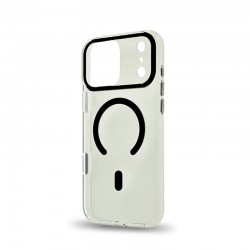 Husa spate pentru iPhone 17 Pro Max Berlia Sheen Magsafe - Transparent/Negru