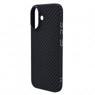 Husa spate pentru iPhone 16 Berlia Fiber Magsafe - Negru