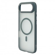 Husa spate pentru iPhone 17 Air Berlia Matte Magsafe - Semitransparent/Gri