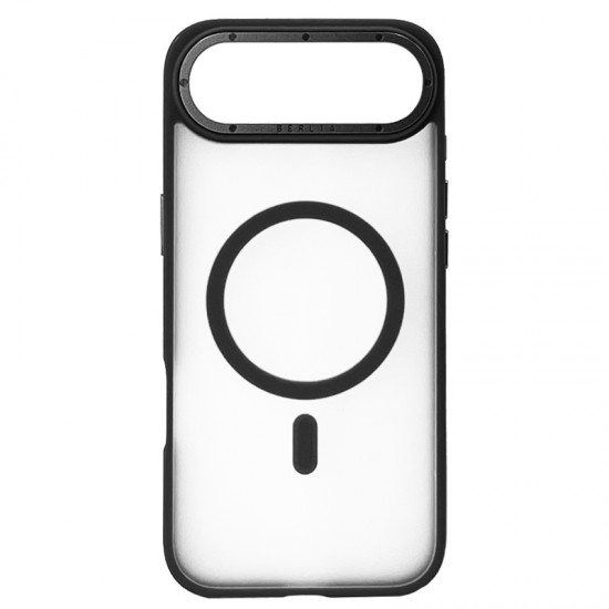 Husa spate pentru iPhone 17 Air Berlia Matte Magsafe - Semitransparent/Negru