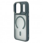 Husa spate pentru iPhone 17 Pro Max Berlia Matte Magsafe - Semitransparent/Gri