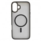 Husa spate pentru iPhone 16 Plus Berlia Matte Magsafe - Semitransparent/Gri