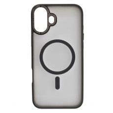 Husa spate pentru iPhone 16 Plus Berlia Matte Magsafe - Semitransparent/Gri