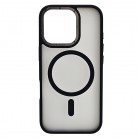 Husa spate pentru iPhone 16 Pro Berlia Matte Magsafe - Semitransparent/Negru