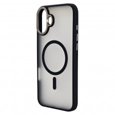 Husa spate pentru iPhone 16 Berlia Matte Magsafe - Semitransparent/Negru