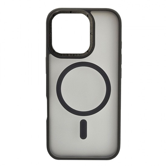 Husa spate pentru iPhone 15 Pro Max Berlia Matte Magsafe - Semitransparent/Gri