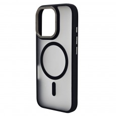 Husa spate pentru iPhone 16 Pro Berlia Matte Magsafe - Semitransparent/Negru Husa spate pentru iPhone 16 Pro Berlia Matte Magsafe - Semitransparent/Negru