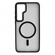 Husa spate pentru Samsung Galaxy S25 Plus Berlia Matte Magsafe - Semitransparent/Negru