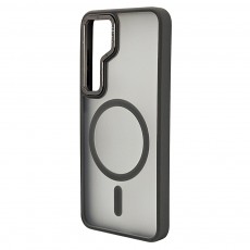 Husa spate pentru Samsung Galaxy S25 Berlia Matte Magsafe - Semitransparent/Gri Husa spate pentru Samsung Galaxy S25 Berlia Matte Magsafe - Semitransparent/Gri