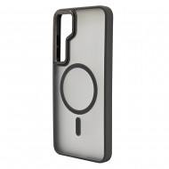 Husa spate pentru Samsung Galaxy S25 Plus Berlia Matte Magsafe - Semitransparent/Gri Husa spate pentru Samsung Galaxy S25 Plus Berlia Matte Magsafe - Semitransparent/Gri