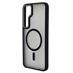 Husa spate pentru Samsung Galaxy S25 Plus Berlia Matte Magsafe - Semitransparent/Negru