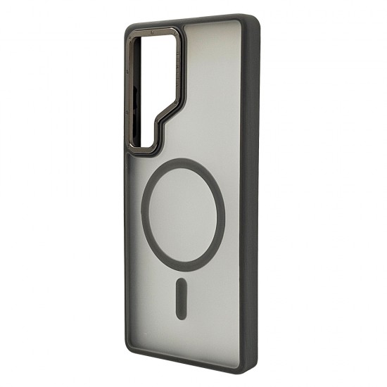 Husa spate pentru Samsung Galaxy S25 Ultra Berlia Matte Magsafe - Semitransparent/Gri