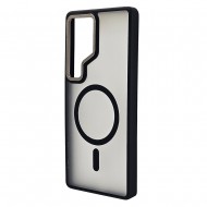 Husa spate pentru Samsung Galaxy S25 Ultra Berlia Matte Magsafe - Semitransparent/Negru Husa spate pentru Samsung Galaxy S25 Ultra Berlia Matte Magsafe - Semitransparent/Negru