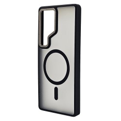 Husa spate pentru Samsung Galaxy S25 Ultra Berlia Matte Magsafe - Semitransparent/Negru Husa spate pentru Samsung Galaxy S25 Ultra Berlia Matte Magsafe - Semitransparent/Negru