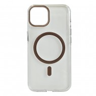 Husa spate pentru iPhone 14 Berlia Sheen Magsafe - Maro