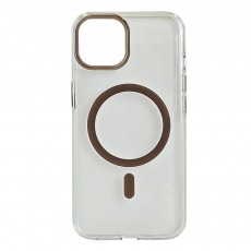 Husa spate pentru iPhone 14 Berlia Sheen Magsafe - Maro
