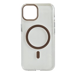 Husa spate pentru iPhone 14 Berlia Sheen Magsafe - Maro