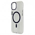 Husa spate pentru iPhone 14 Berlia Sheen Magsafe - Transparent/Mov