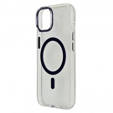 Husa spate pentru iPhone 15 Berlia Sheen Magsafe - Transparent/Mov