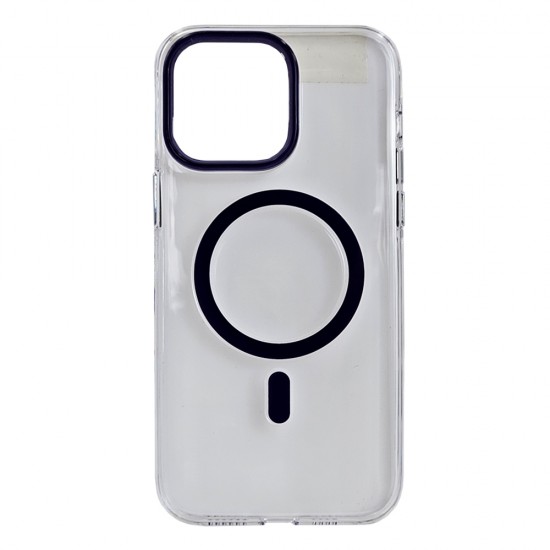 Husa spate pentru iPhone 14 Pro Max Berlia Sheen Magsafe - Mov