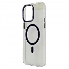 Husa spate pentru iPhone 16 Pro Max Berlia Sheen Magsafe - Transparent/Mov