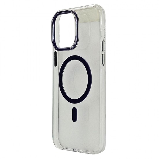 Husa spate pentru iPhone 14 Pro Max Berlia Sheen Magsafe - Mov