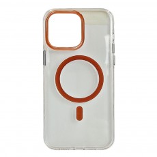 Husa spate pentru iPhone 14 Pro Max Berlia Sheen Magsafe - Portocaliu
