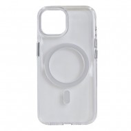 Husa spate pentru iPhone 15 Berlia Sheen Magsafe - Alb