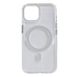 Husa spate pentru iPhone 15 Berlia Sheen Magsafe - Alb