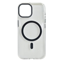 Husa spate pentru iPhone 15 Berlia Sheen Magsafe - Gri inchis