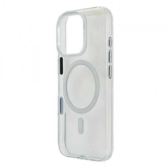 Husa spate pentru iPhone 15 Pro Max Berlia Sheen Magsafe - Alb