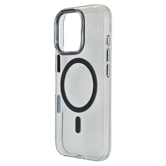 Husa spate pentru iPhone 16 Pro Max Berlia Sheen Magsafe - Gri inchis