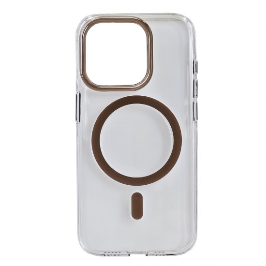 Husa spate pentru iPhone 16 Pro Max Berlia Sheen Magsafe - Maro