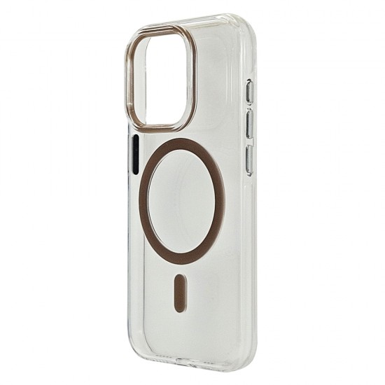 Husa spate pentru iPhone 16 Pro Max Berlia Sheen Magsafe - Maro