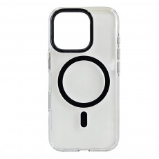 Husa spate pentru iPhone 15 Pro Berlia Sheen Magsafe - Negru