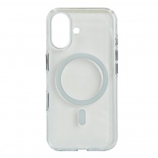 Husa spate pentru iPhone 16 Berlia Sheen Magsafe - Alb