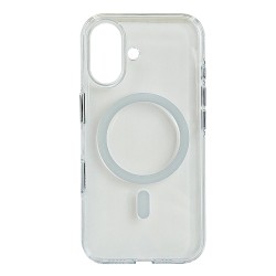 Husa spate pentru iPhone 16 Berlia Sheen Magsafe - Alb