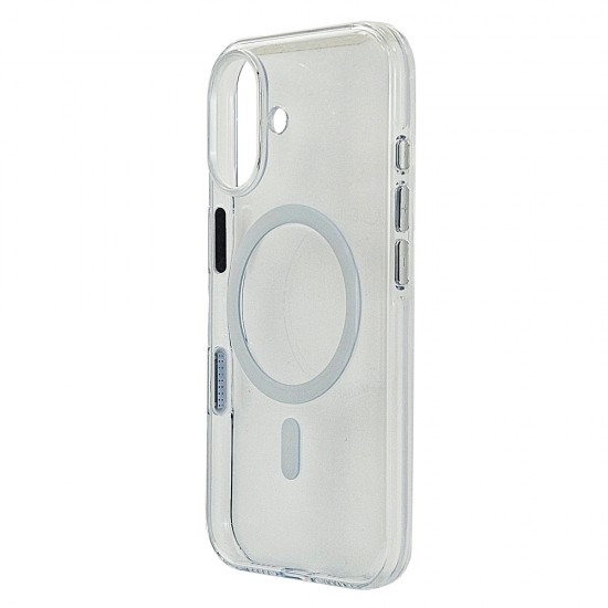 Husa spate pentru iPhone 16 Berlia Sheen Magsafe - Alb