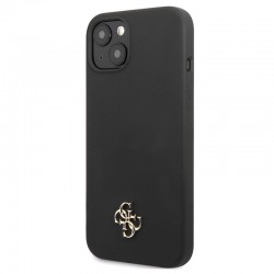 Husa spate pentru iPhone 13 - Guess Metal Logo Negru