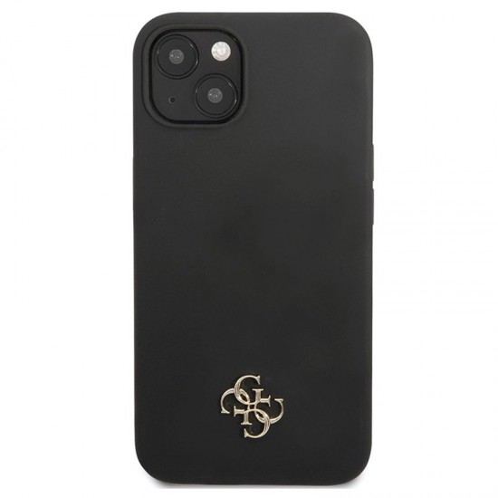 Husa spate pentru iPhone 13 - Guess Metal Logo Negru