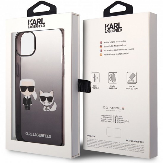 Husa spate pentru iPhone 14 Plus - Gradient Karl Lagerfeld Negru