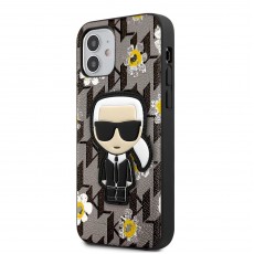 Husa spate pentru iPhone 12 - Iconic Flower Karl Lagerfeld