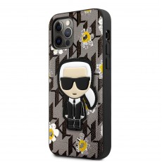 Husa spate pentru iPhone 12 Pro - Iconic Flower Karl Lagerfeld