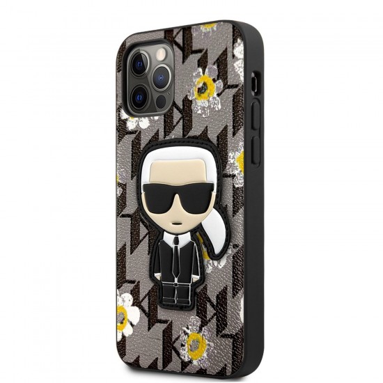 Husa spate pentru iPhone 12 Pro - Iconic Flower Karl Lagerfeld