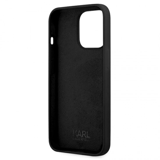 Husa spate pentru iPhone 13 Pro - Iconic Silicon Karl Lagerfeld Negru