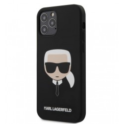 Husa spate pentru iPhone 12 Pro Max - Iconic Silicon Karl Lagerfeld Negru